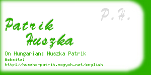 patrik huszka business card